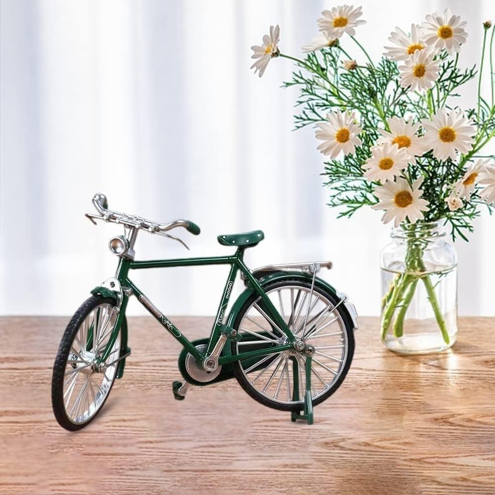 1:8 Scale Die-Cast Alloy Mini BMX Mountain Bike Finger Bicycle Toy Desktop Decoration Crafts for Cycling Lovers Bike Racers Athletes Children Boys and Girls (1:8 Mini BMX Mountain Bicycle Black) 3