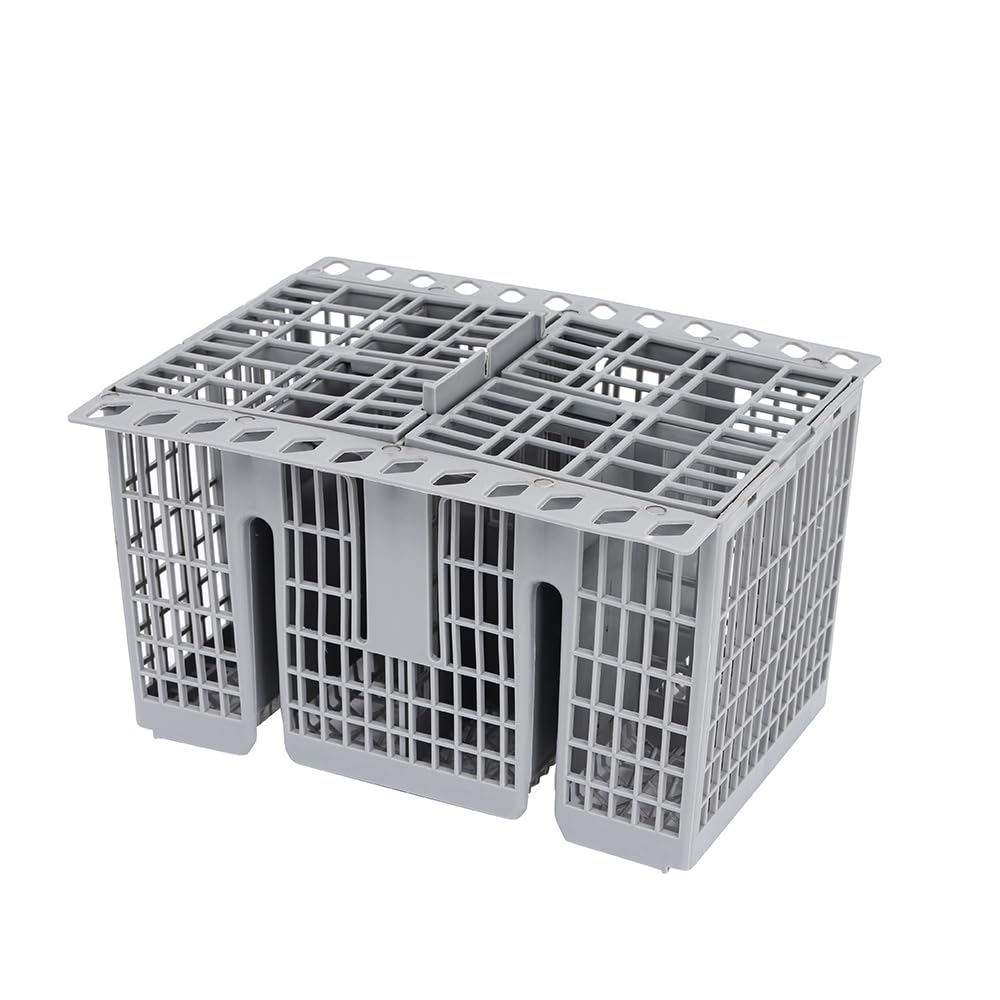 Cesta de repuesto Cubiertos Lavavajillas para Hotpoint 99673-8729, C00257140, C00386607 BF41, BF50B, BF50W,BLT64A (Gris)