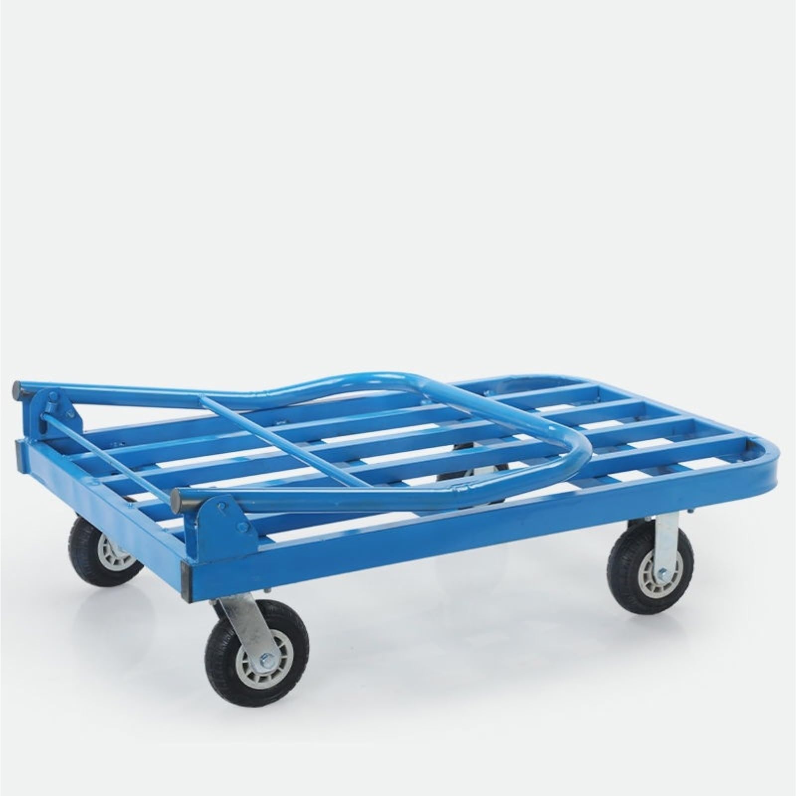 Carrello con piattaforma mobile a pianale pieghevole, carrello di servizio con ruote e maniglia (100 x 60 cm)