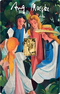 DEUTSCHER MÜNZEXPRESS August Macke - Vier Mädchen, Feingoldbarren, mehrwertsteuerfrei, in Coincard, mit Echtheitszertifikat