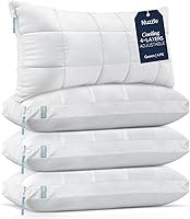 Vista 11 de Nuzzle - Almohada de enfriamiento ajustable para dormir de lado, almohada de cama de tamaño estándar de lujo colección hotel - Mejor almohada