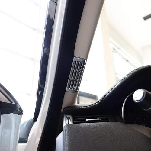 Miniatura 4 de YIWANG ABS cromo interior del coche pilar delantero aire acondicionado salida cubierta Trim 2 unids para Land Rover Range Rover Evoque 2012-2018