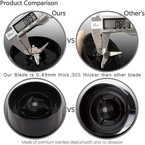 Miniatura 7 de Paquete de 2 piezas de repuesto para licuadora, cuchillas cruzadas, compatibles con mezclador Magic Bullet de 250 W (modelo MB1001)