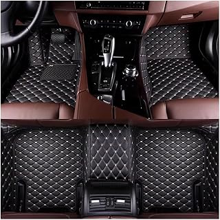 Car PU Leather Floor Mats, for Lexus NX AZ20 Gasoline 2022-2024 All Weather Front Rear Row Protection Waterproof Anti-Slip Carpet, Auto Accessories,E-Black Beige