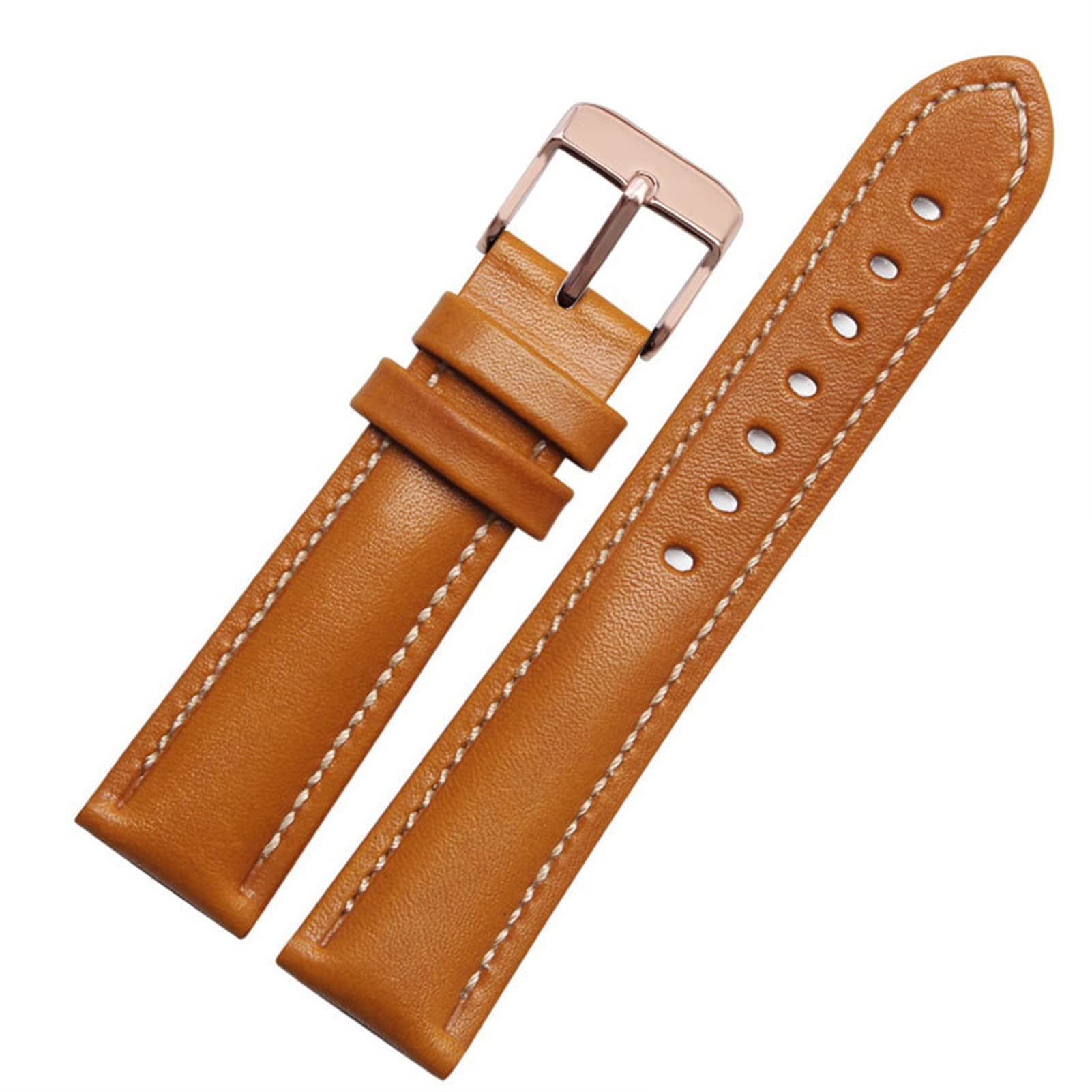 Bracelet de montre 21mm en cuir véritable CZKE pour stopper les irritations