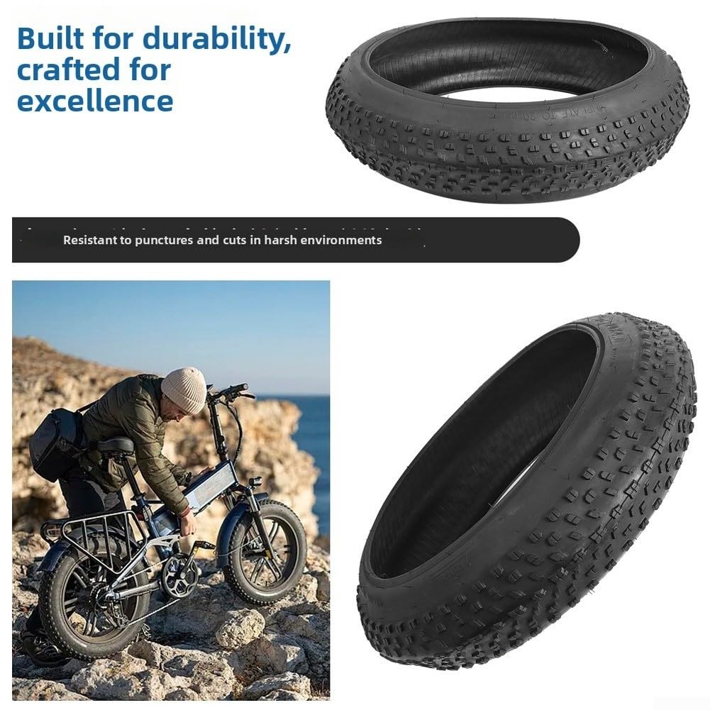 Neumático grueso de bicicleta de 20 x 4.0, cuenta de acero resistente a pinchazos, agarre todo terreno para nieve, arena, playa, montaña, bicicleta eléctrica al aire libre