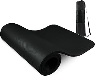 AYO Yoga Mat, Thick 0.4 inch (10 mm), Wide, Exercise Mat, Stretching Mat, Fitness, Pilates, Muscle Training (Soundproof, W...