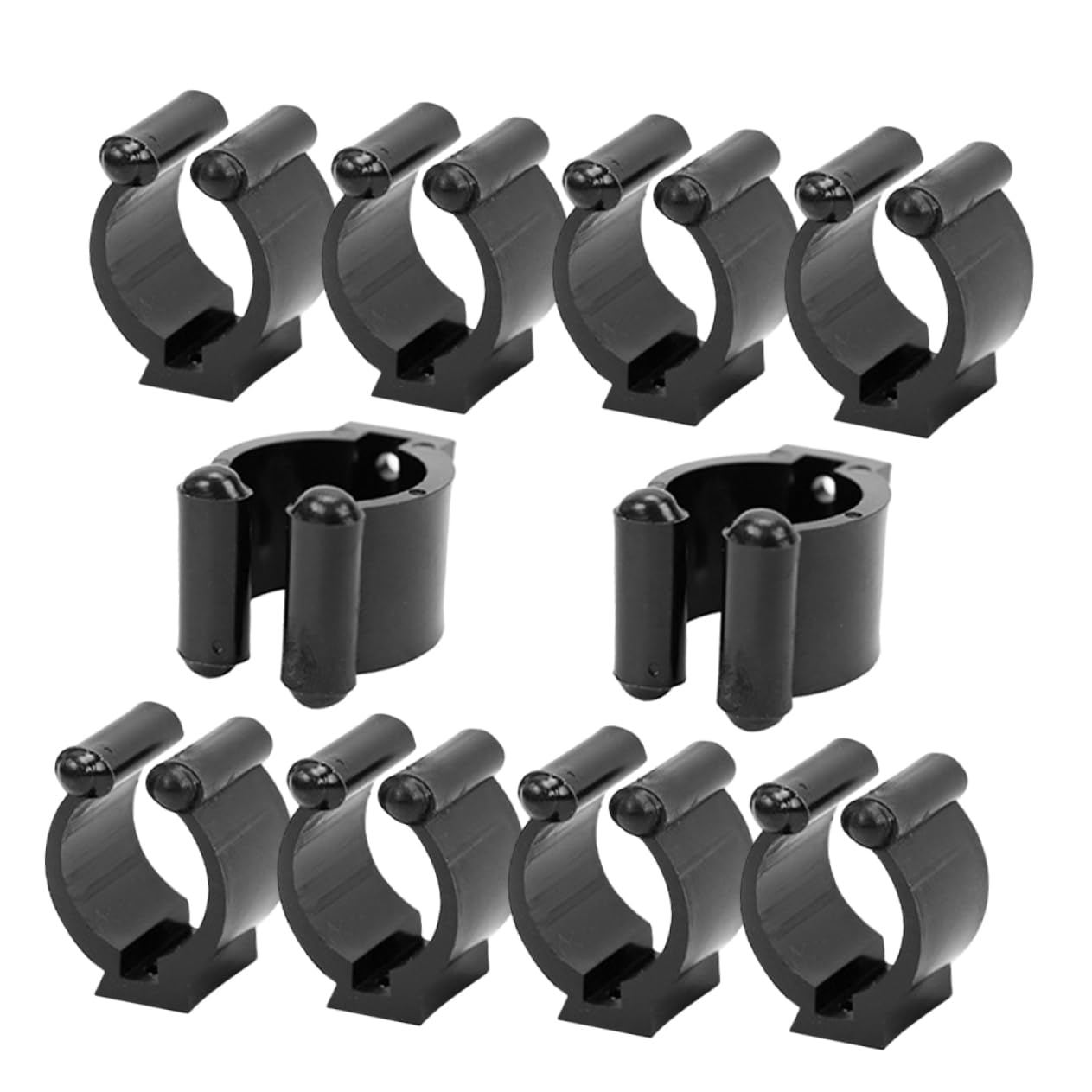 MUSISALY Fishing Pole Carrier 10pcs Wall Mount Pole Clips Rod Rack Billiard Racks Sturdy Construction Space Efficient