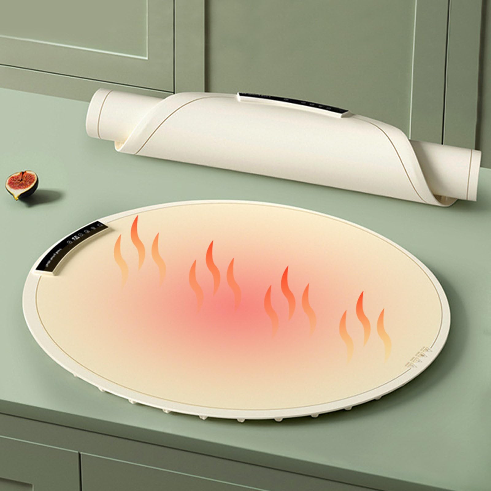 Bandeja calentadora eléctrica portátil con control de temperatura ajustable de 40 a 120 ℃ y temperatura constante con temporizador de 4 horas - Placa calefactora plegable para calentamiento rápido,