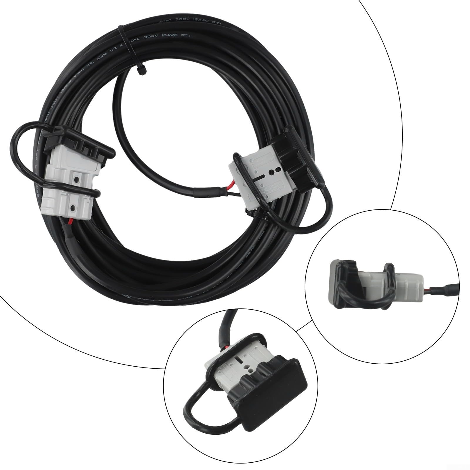 Cable solar 10 m 50 A alargador de cobre plateado | Aislamiento resistente a la intemperie, flexible en invierno, adecuado para exteriores, jardín