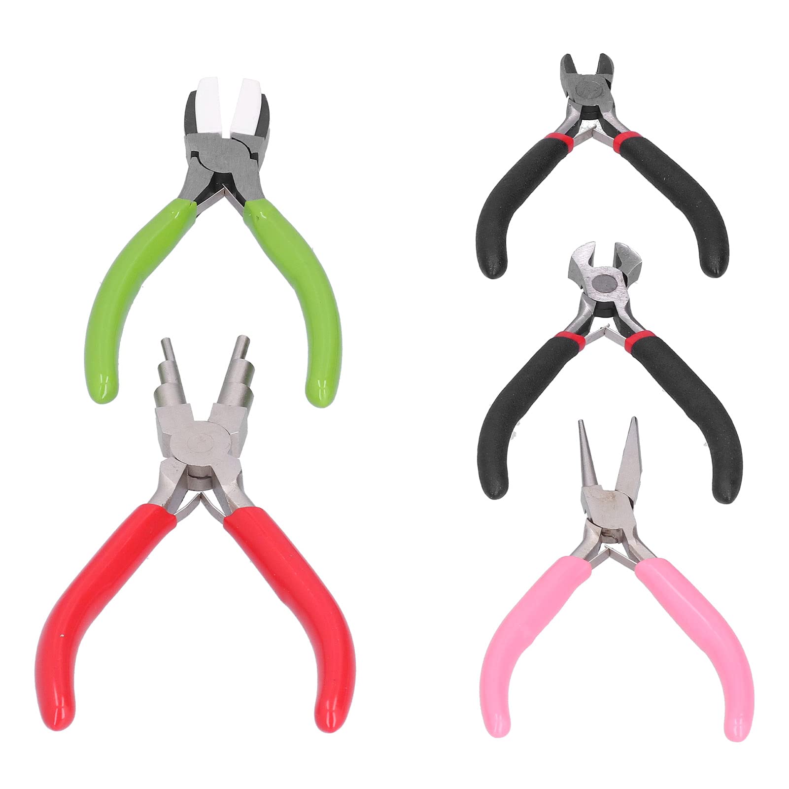 Pinze Professionali Per Gioielli Set 5 Pezzi Kit Di Attrezzi Per Avvolgimento E Crimpatura In Acciaio Ad Alto Tenore Di Carbonio Con Manico In Gomma Per Creazione Di Gioiel