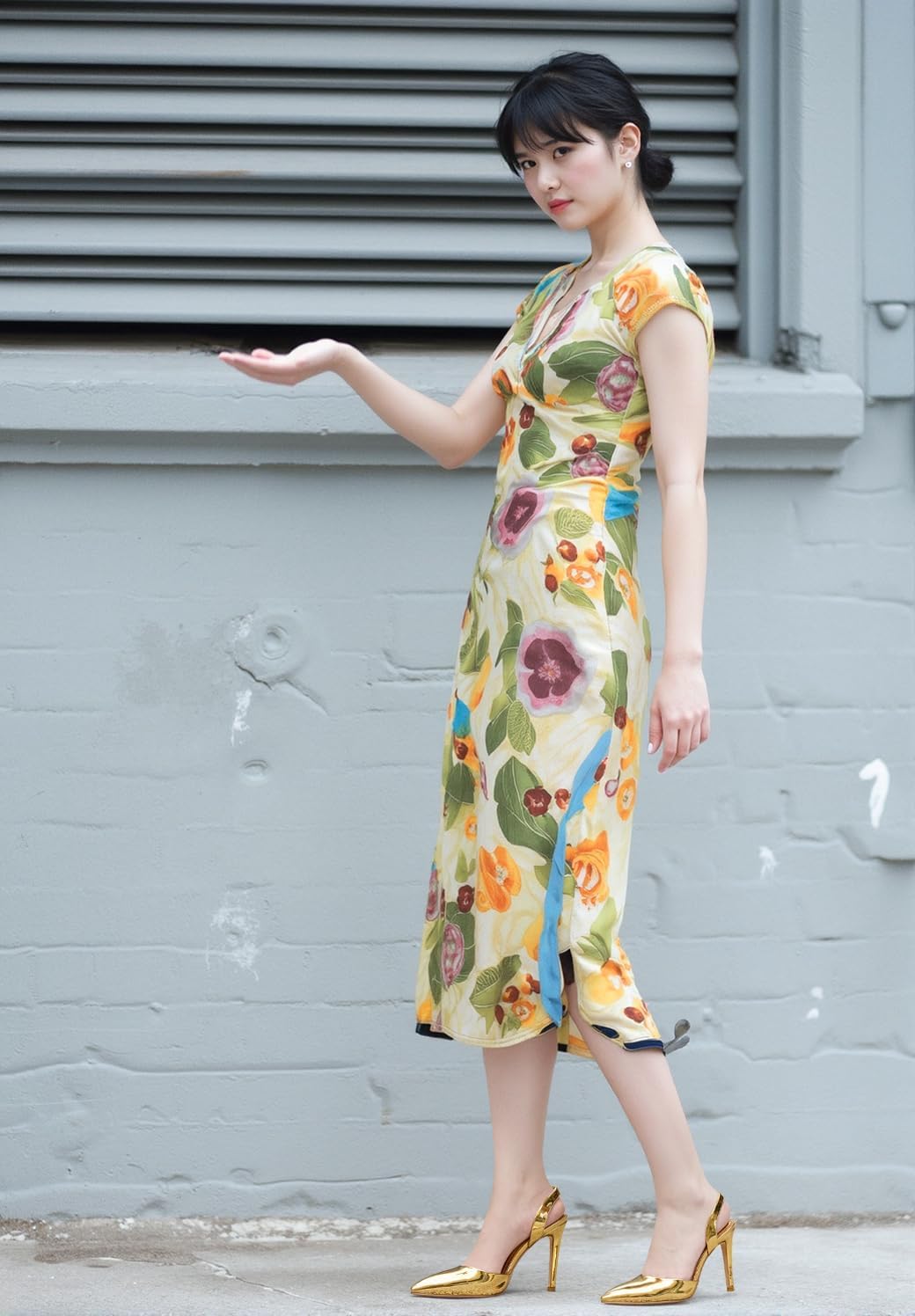 Aachcol Womens Pointed Toe Slingback Stiletto High Heel Pumps Slip-on Two-Piece Party Dress Shoes 3.9 Inches Heels - Image 4