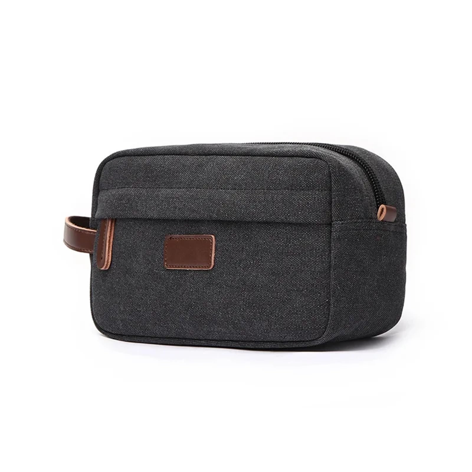 Neceser Neceser de Viaje de Lona for Hombre, Neceser for Mujer, Maquillaje cosmético, Neceser de Belleza, Bolso Organizador de Afeitado Impermeable(Black)