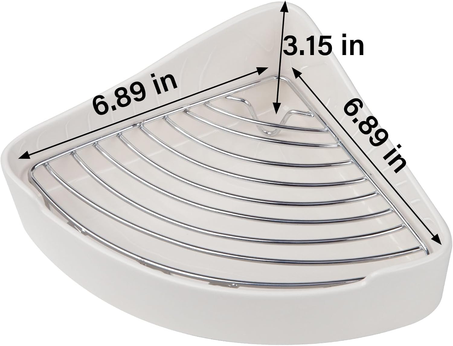 Ceramic Corner Litter Box for Small Pets, Tip-Proof, Chew-Resistant, Perfect for Hamster, Guinea Pig, Sugar Glider, Hedgehog, Syrian Hamster, Chinchilla, Gerbil, and Ferret (White)