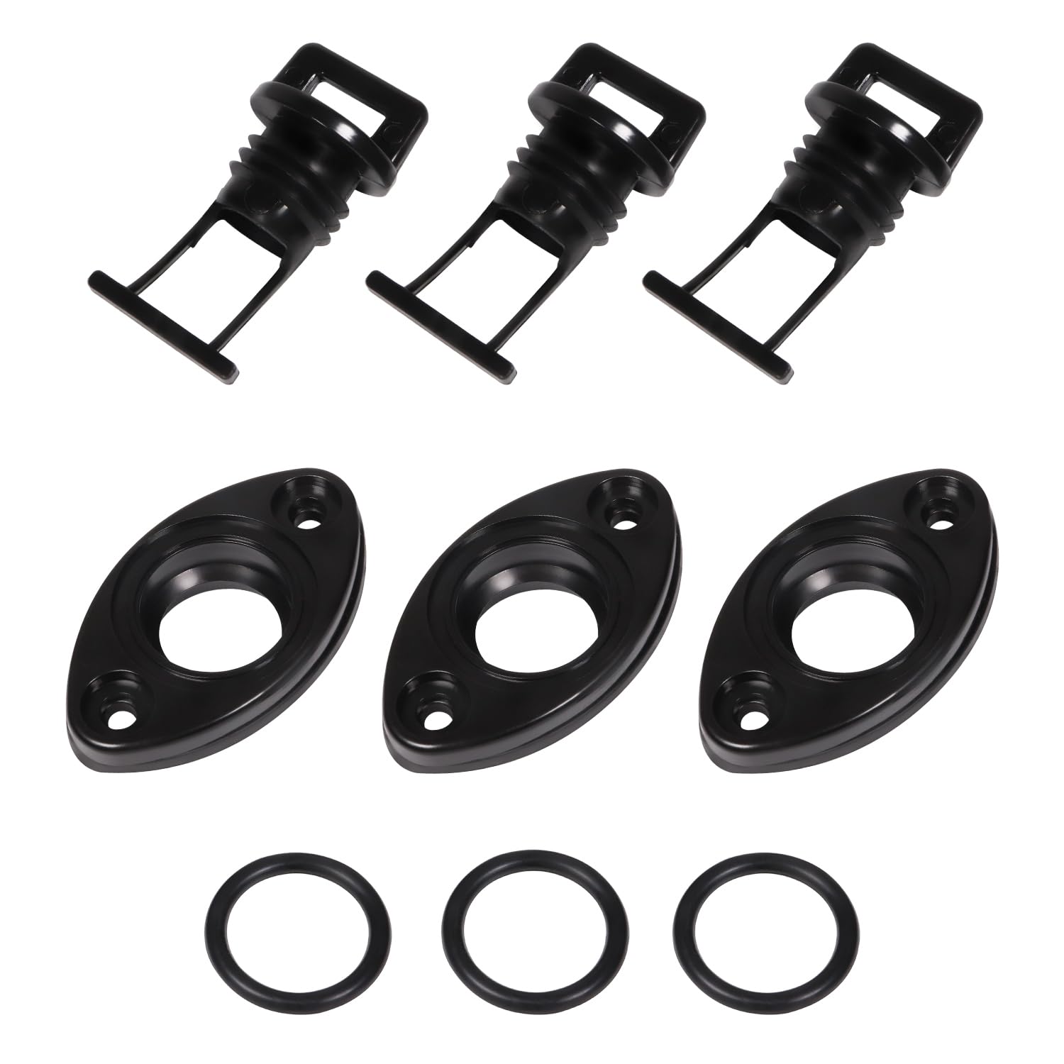 Drain Plug with O-Ring and Base for Sea-Doo for Yamaha for Polaris Gas Tank Replace 292000187 ‎292-000-187 F1S-U2280-00-00 F1S-U2280-02-00 1060125 (3 Packs)