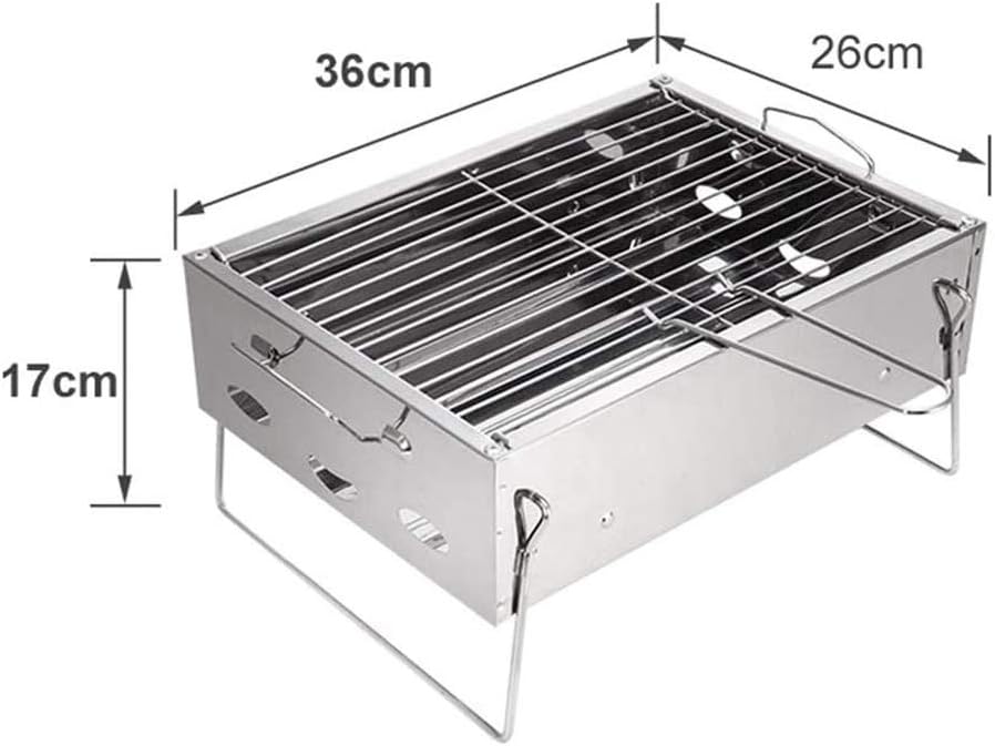 Stainless Steel Barbecue Shelf 3-5 People Household Grill Rack Outdoor BBQ Grill Charcoal Barbecue Stove