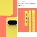 YATWIN Silicone Back Case for Google Pixel 10/10 Pro, Soft-Touch, Shockproof Phone Back Cover for Google Pixel 10/10 Pro - Yellow gallery image