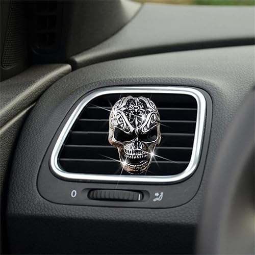 Miniatura 7 de Accesorios de coche de calavera de azúcar para mujeres, hombres, adolescentes, ambientadores de calavera para automóvil, decoración de calavera de