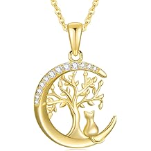 14K Real Gold Necklace for Women - Sunflower/Cross/Infinity/Butterfly/Compass/Tree of Life Pendant Yellow Gold 14 Karat Gold Pendant Necklace