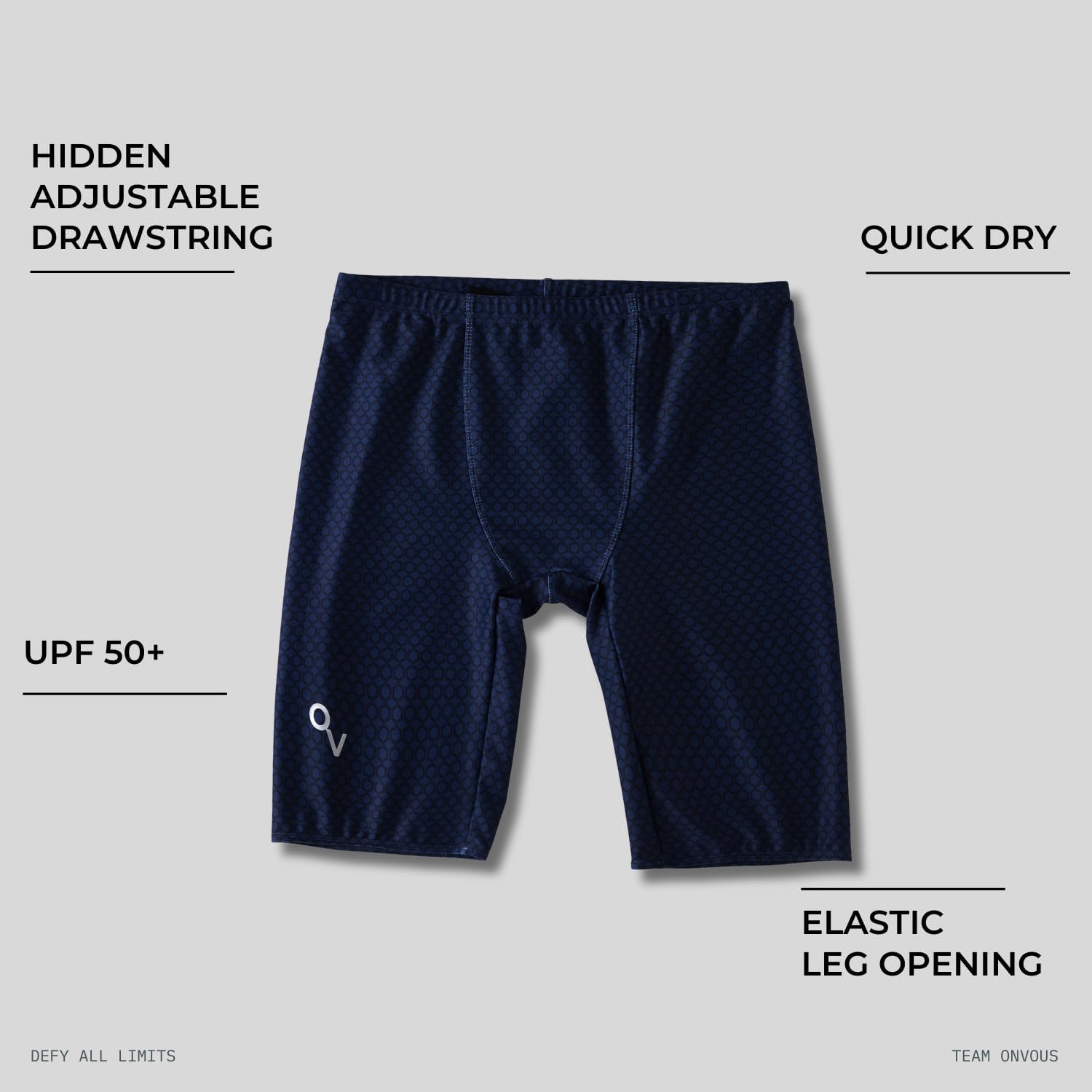 Onvous Swim Jammers for Men | Men's Athletic Swimwear Jammer | Mens Jammer for Swimming | Mens Swim Jammers Size 28-38 - Image 4