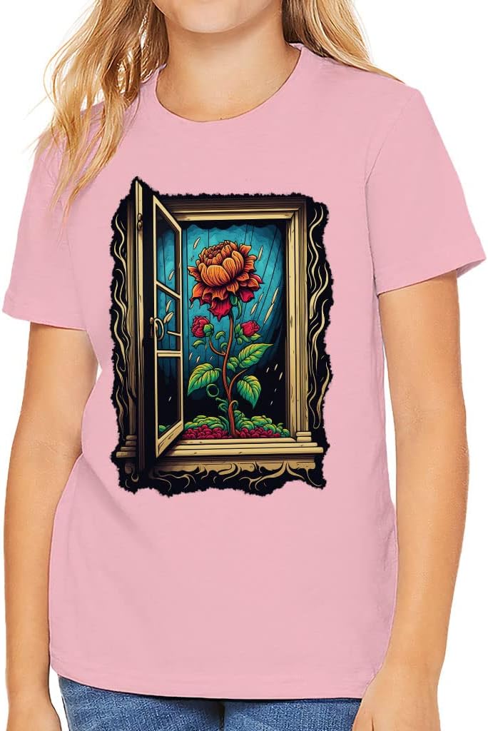 Beautiful Flower Kids' T-Shirt - Graphic T-Shirt - Floral Tee Shirt for Kids