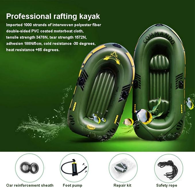 Remo inflable para kayak, barco de pesca, 3 plazas miniatura 2