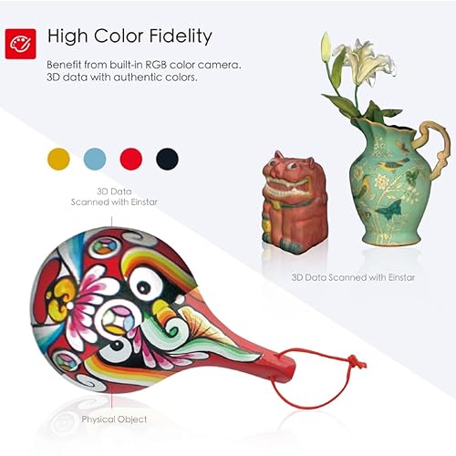 Miniatura 3 de Shining3D [Escáner 3D portátil Einstar] Cámara RGB integrada a color escaneo a todo color, velocidad de escaneo de 14 fps con software de escaneo