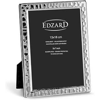 EDZARD Pavia Photo Frame 13 x 18 cm Silver-Plated Tarnish-Resistant