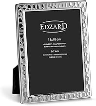 Edzard Pavia Picture Frame Picture Frame for Photo 13 x 18 cm, Fine Silver Plated, Tarnish Resistant
