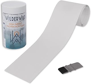 Bike Frame Protection Tape- High Impact Clear Vinyl Wrap Includes Tool (4”x72) Bicycle Frame Protector, Mountain Bike Frame Guard Chainstay Protector (Clear)
