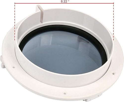 Miniatura 3 de Amarine made Ventana de barco yate de apertura redonda Portlight Porthole Window 10 pulgadas, orificio de puerto de ventana de repuesto – ABS,
