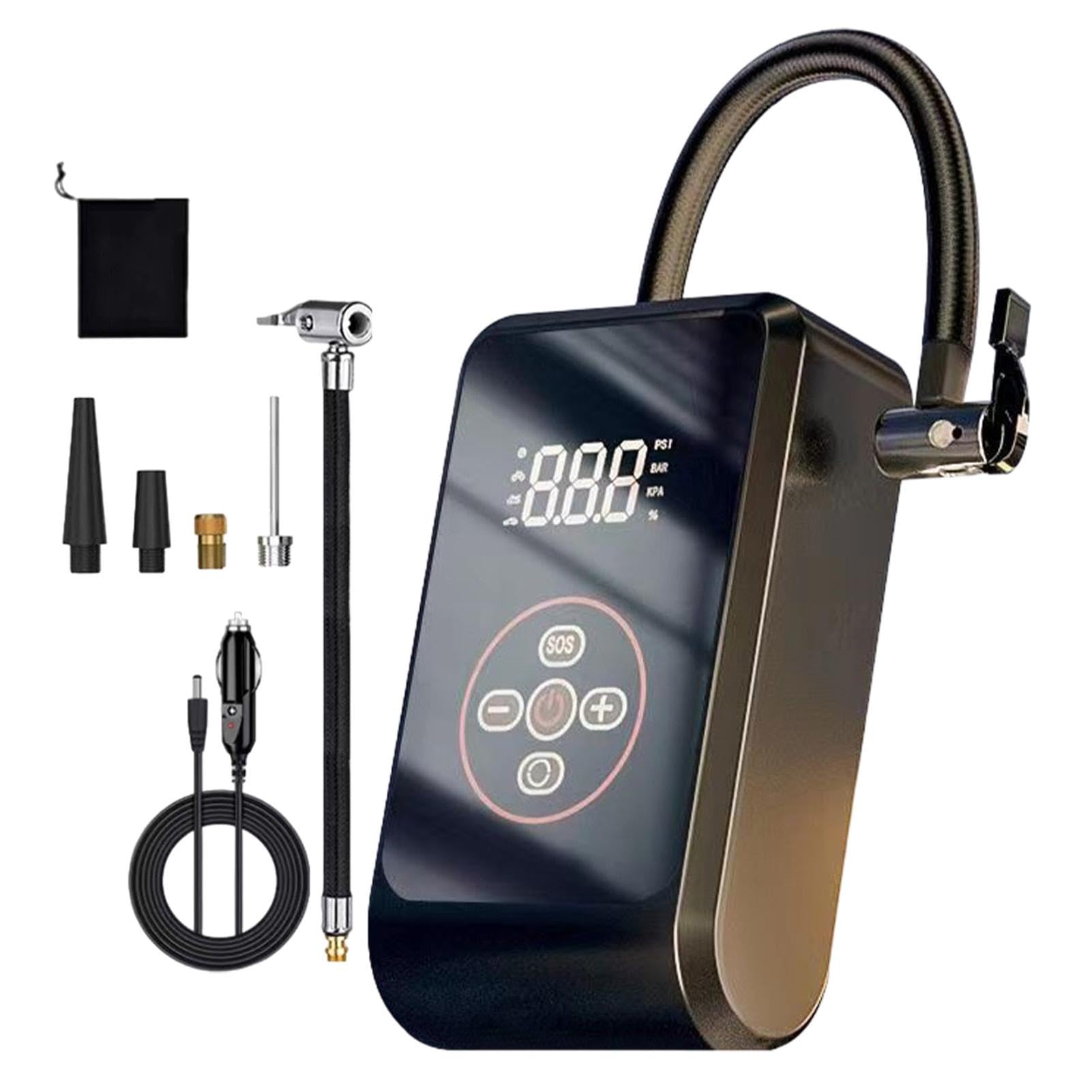 Rebornsun 車のタイヤインフレーター、車のタイヤ用空気圧ポンプ