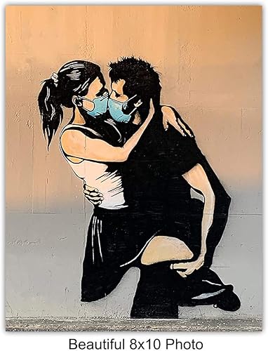 Miniatura 4 de Banksy Posters Set - 8x10 Urban Graffiti Wall Art - Wall Mural Set - Mural Wall Art - Fallen Angel, Forever Young - Teen Room Decor - Dorm Wall