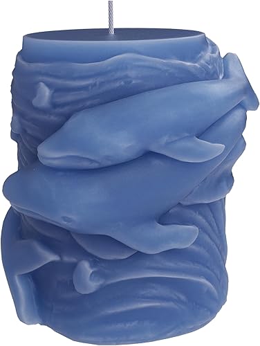 Molde de silicona de fundición de resina animal de cilindro de delfín para decoración del hogar y fabricación de velas Molde espiral de onda