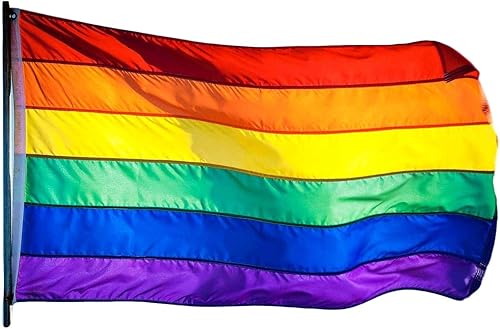 US Flag Factory Bandera arcoíris de 2 x 3 pies (rayas cosidas) para exteriores SolarMax nailon  Orgullo gay lesbiana LGBT  Calidad premium disponible en Yaxa Peru