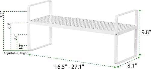 Miniatura 2 de Estante de Almacenamiento para Gabinete Expandible Organizador Apilable para Cocina Baño Despensa Especiero Encimera de Café Escritorio de Oficina