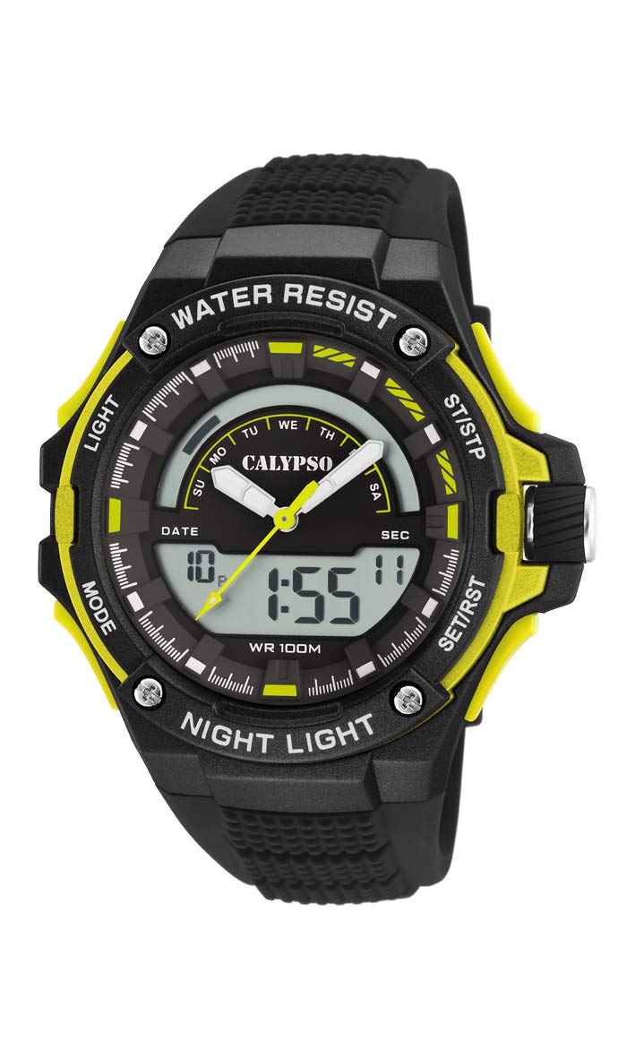 CALYPSO Watches Mens Quartz Watch, Analogue-Digital Display and Plastic Strap K5768/1