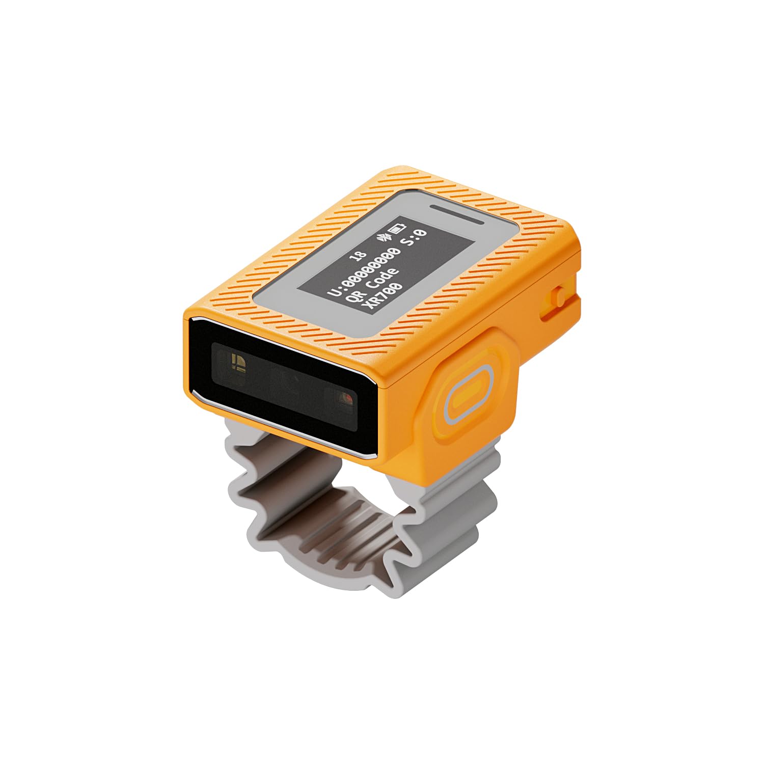 NETUM XR700 Escáner de Código de Barras 2D Portátil con Anillo y Pantalla, Bluetooth, NFC, Resistente al Agua IP68, Lector de Código QR 1D/2D para Almacén y Logística