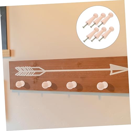 Miniatura 4 de EXCEART Perchas blancas para colgar la ropa, colgadores de pared, perchas de madera, perchas de pared para toallas, colgadores de pared para colgar