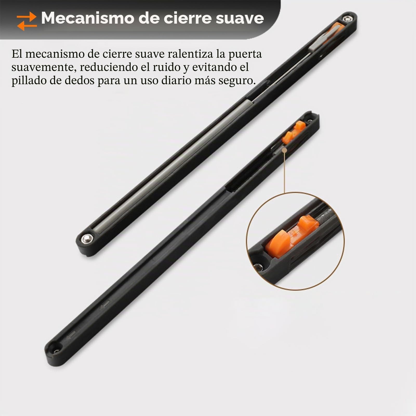 Herrajes Puertas Correderas Riel Invisible Ghost para Puerta Corredera de Clóset con Espejo, Herrajes para Puerta Ghost Sin Riel de 55–180 cm, Riel para Puerta con Cierre Suave(73cm/28.7in)