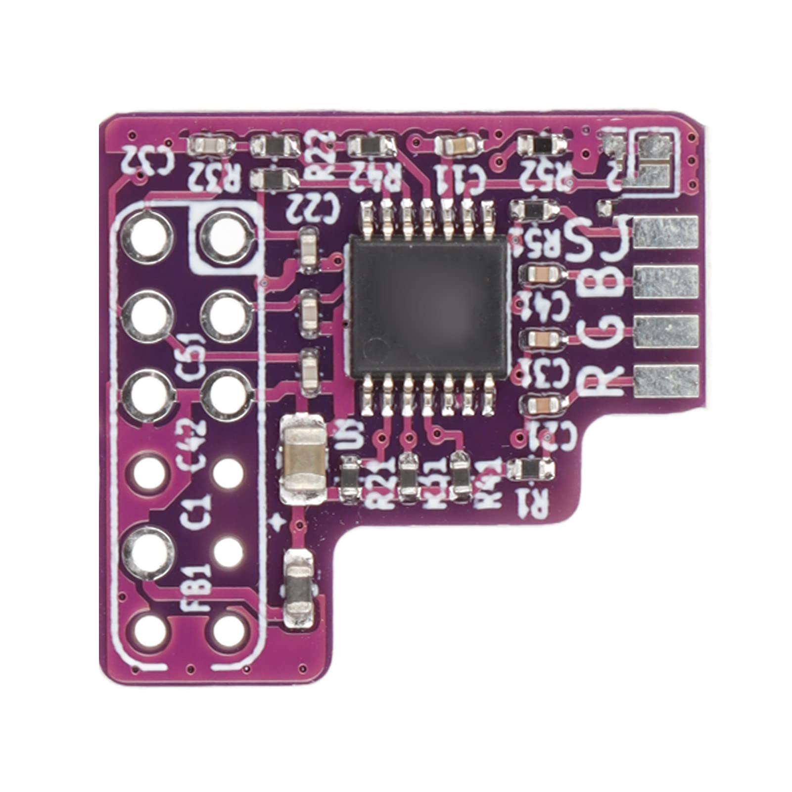 Mtlavishness RGB Modchip Für N64 NTSC Konsolen Kristallklares Bild Mit THS7374 Verstärker Einfache Installation Für Spielekonsolen Enthusiasten Hochwertiges PCB Material