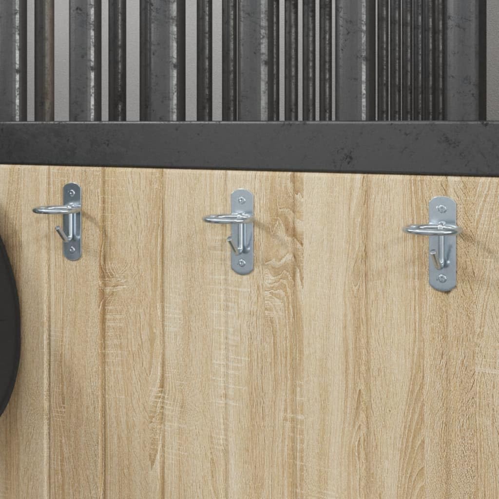 Eimerhaken 3er Set Wandmontage Silbern Verzinkter Stahl langlebig robust vielseitig für Pferdefutter Wasser Futterzusatz, Stall, Reitsport, Tierpflege, Befestigung, Tierhaltung