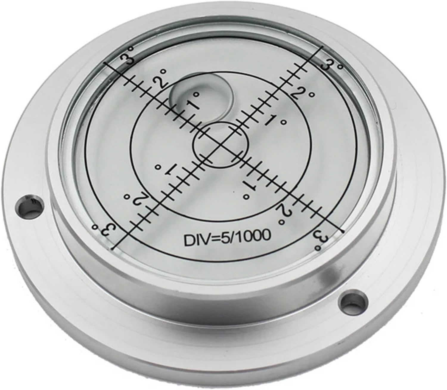 1pc 80 * 62 * 15mm Metal Round Spirit Level Bubble Universal Leveler Colorful Cover Night Vision Available(Green-in-White)