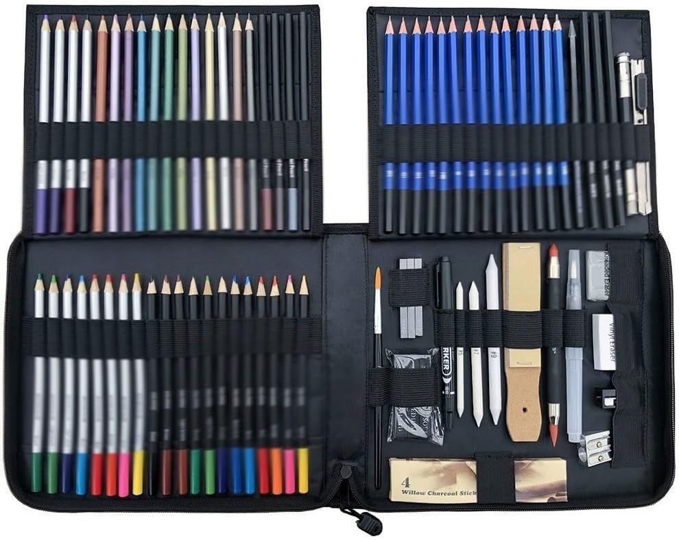 83-piece Sketch Colored Pencil Set Professional Art Drawing Stationery