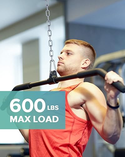 Miniatura 2 de Cadena de fitness, cadenas de levantamiento de pesas, cadena de extensión de máquina de cable, cadena de extensión de cable LAT de acero inoxidable