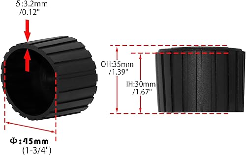 Miniatura 100 de Flyshop 8 tapas grandes para patas de silla, protectores de goma antideslizantes para patas de silla, fundas redondas de mesa para muebles, 2 Caucho