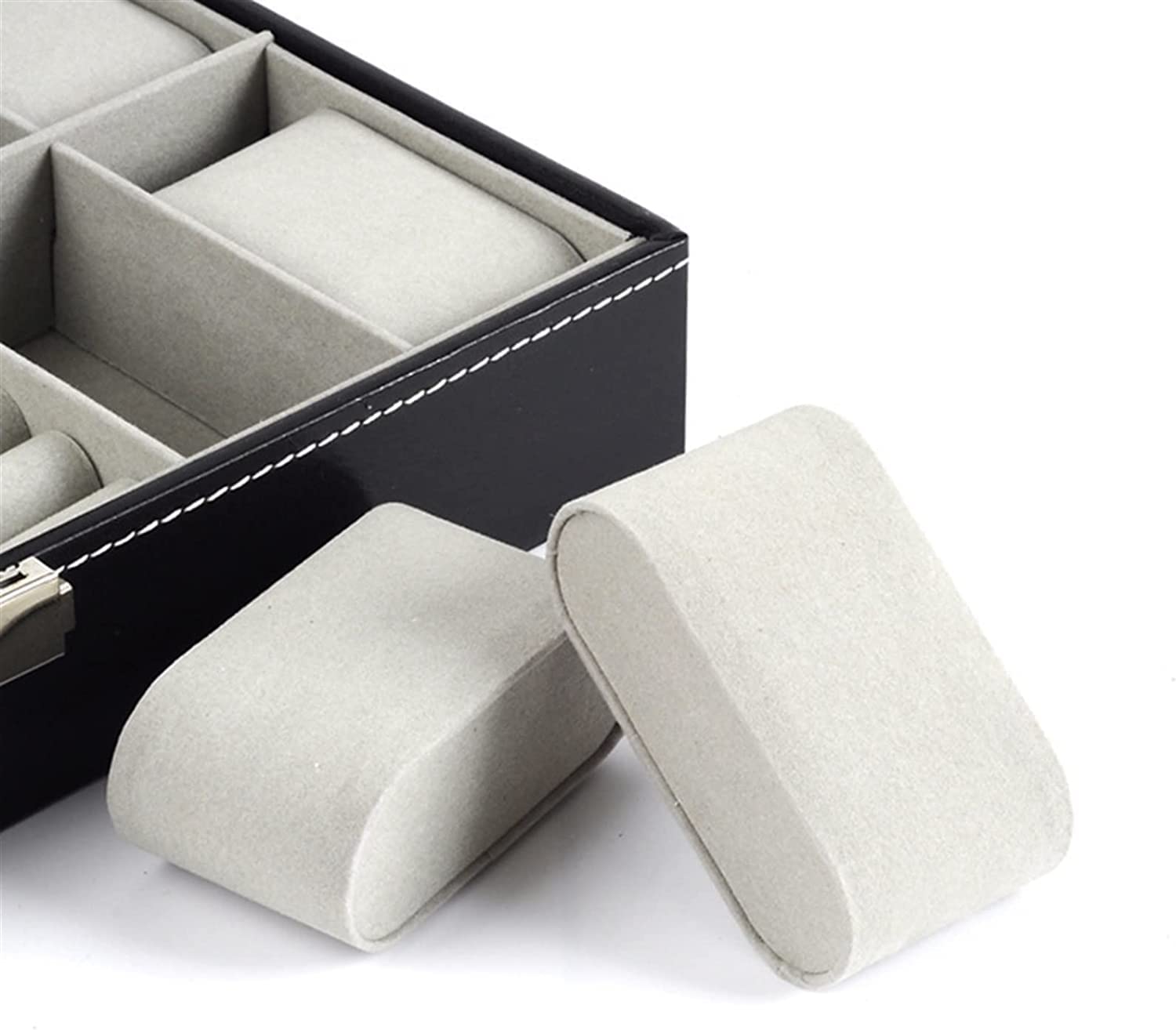 Caja De Reloj Caja de reloj con 8 ranuras, caja de joyería para anillo de hombre, caja de exhibición de reloj, caja de almacenamiento, organizador de almacenamiento de reloj Estuche Para Relojes ( Col