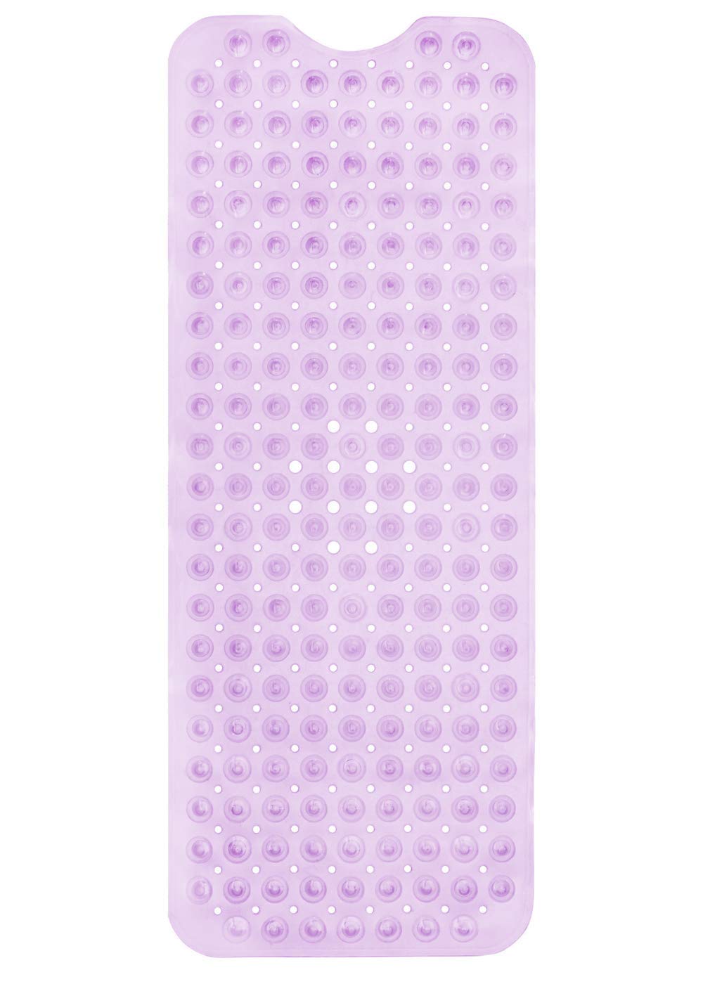 ENKOSI Non-Slip Bath Mat and Shower Mat 40x16 Extra Long, Clear Purple
