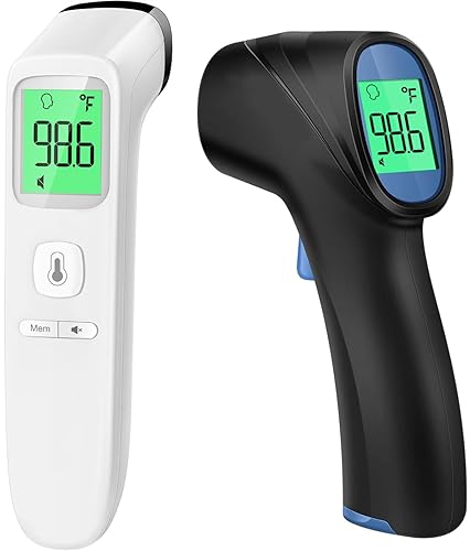 Termómetro de frente para adultos y niños, 202 blanco y 2000 negro