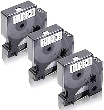 3 x XemaX Compatible with Dymo Tape D1 12 mm 45013 A45013 45013s Refill Dymo Black on White Cassette Labels for Dymo Labelmanager 160 210D 280 360D 420P 450D LabelPoint 100 150 200 300